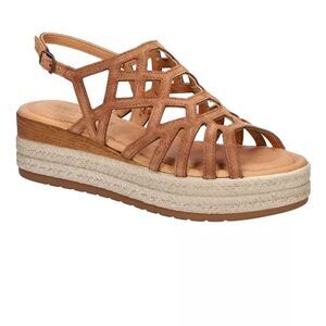 New Bella Vita Women's Zip-Italy Wedge Sandals Brown Size 10